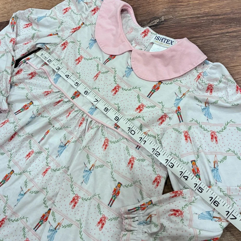 Ishtex Nutcracker Ballet Shirt Top Blouse Christmas Outfit Pink 6X/7 Girl - Picture 6 of 10
